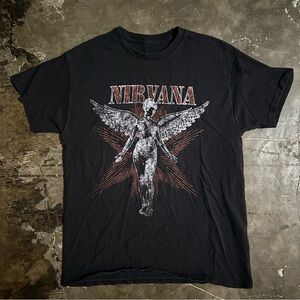 MEDIUM Nirvana In Utero Black and Red tee